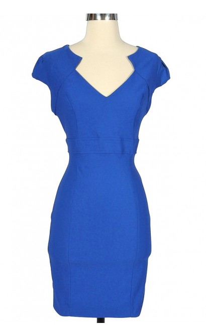 Royal Engagement Blue Pencil Dress